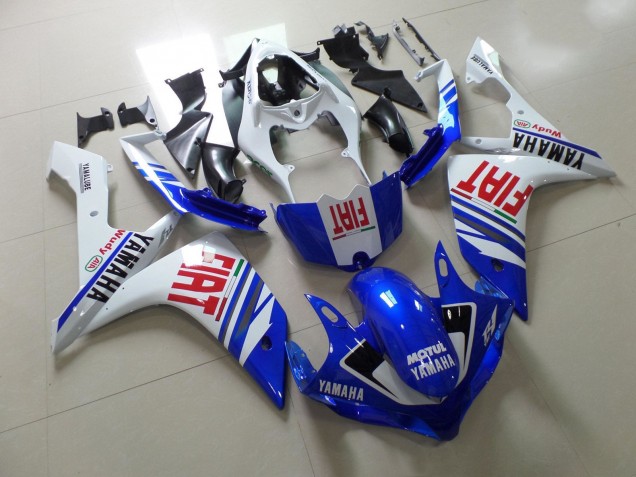 Carenado Moto Yamaha YZF 1000 R1 2007-2008 - Blanco Azul Rojo Fiat