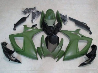 Carenados Moto Suzuki GSXR 600 / GSXR 750 2006-2007 - Verde Militar Negro Brillante