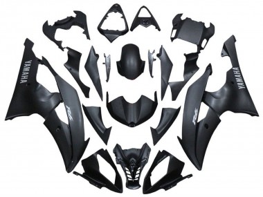 Carenados Moto Yamaha YZF R6 2008-2016 - Negro Mate Plata Calcomanías