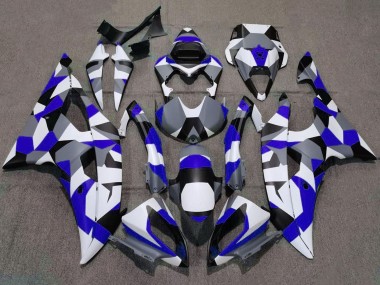 Carenados Moto Yamaha YZF R6 2008-2016 - Blanco Azul Gris Negro Camouflage