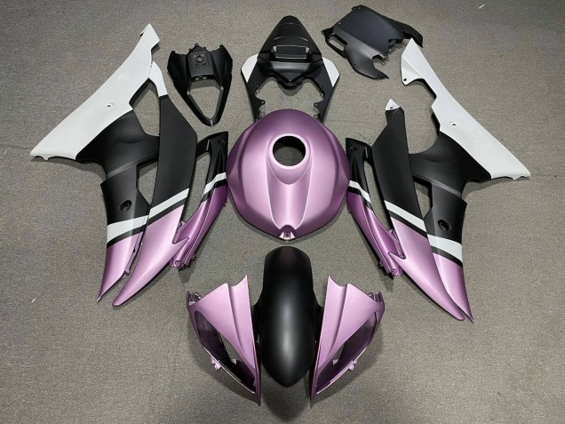 Carenados Moto Yamaha YZF R6 2008-2016 - Blanco Púrpura Claro Negro Mate