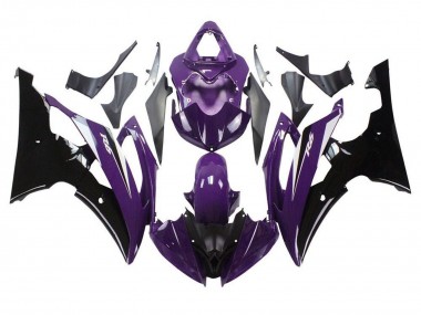 Carenados Moto Yamaha YZF R6 2008-2016 - Púrpura Negro Brillante