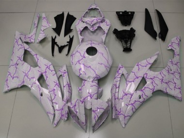 Carenados Moto Yamaha YZF R6 2008-2016 - Blanco Púrpura Iluminación