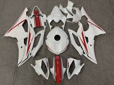 Carenado Moto Yamaha YZF R6 2008-2016 - Blanco Perla Rojo