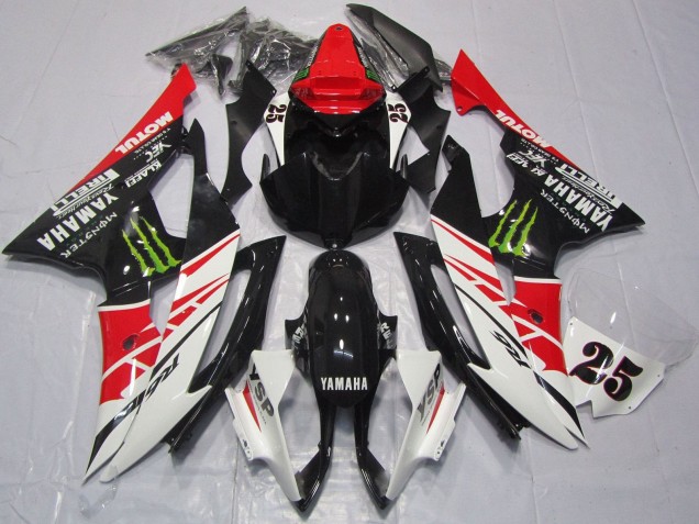 Carenados Moto Yamaha YZF R6 2008-2016 - Blanco Rojo Negro Brillante Verde Monstruo 25