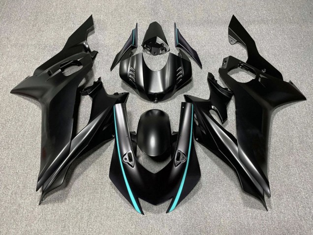 Carenados Moto Yamaha YZF R6 2017-2025 - Negro Mate Turquesa Azul