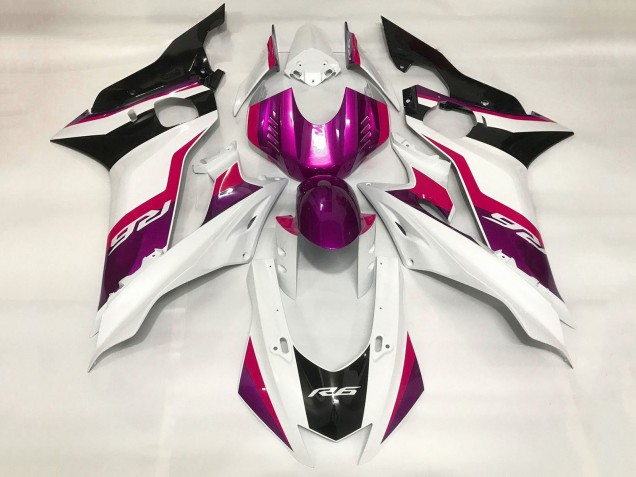 Carenados Moto Yamaha YZF R6 2017-2023 - Blanco Rojo Púrpura Negro