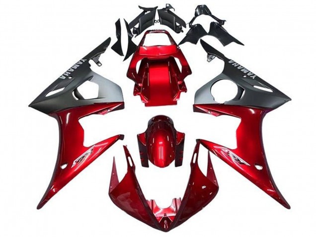 Carenados Moto Yamaha YZF R6 2003-2004 - Rojo Negro Mate