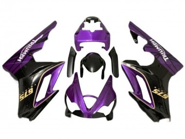 Carenados Moto Triumph Daytona 675 Triple 2009-2012 - Púrpura Oro Negro Brillante
