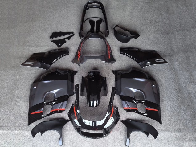 Carenados Moto Honda CBR1000F Hurricane 1987-1988 - Negro Brillante Gris Mate Rojo Línea