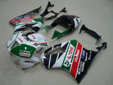Carenado Moto Honda VTR1000 2000-2006 - Blanco Rojo Verde Negro Brillante Castrol