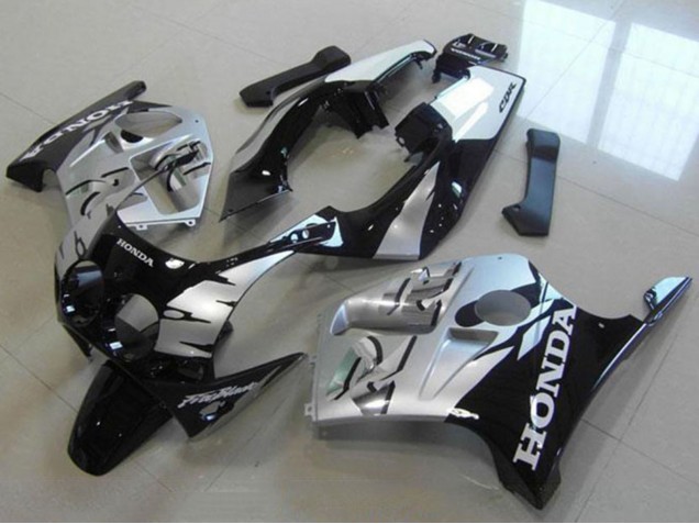Carenados Moto Honda CBR250RR MC19 1988-1989 - Plata Negro Brillante