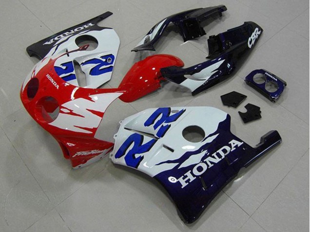 Carenados Moto Honda CBR250RR MC22 1990-1998 - Blanco Rojo Negro Brillante