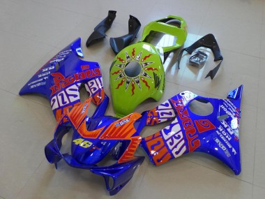 Carenados Moto Honda CBR600 F4i 2001-2003 - Amarillo Azul Naranja Rossi 46