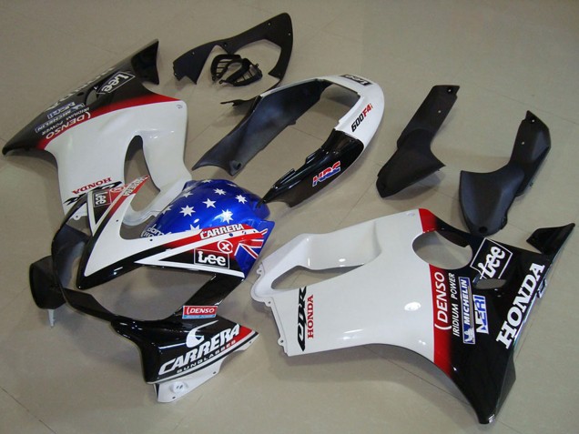 Carenados Moto Honda CBR600 F4i 2004-2007 - Blanco Rojo Azul Negro Brillante Estrella Lee Carrera