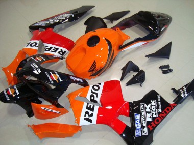 Kit Carenados Moto Honda CBR600RR 2003-2004 - Naranja Blanco Rojo Negro Brillante Repsol