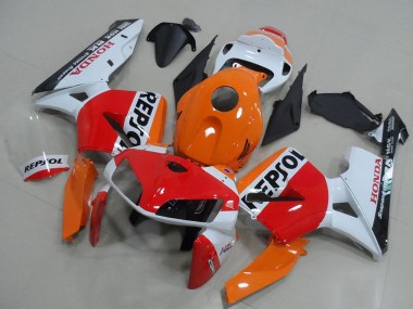Carenado Moto Honda CBR600RR 2005-2006 - Naranja Blanco Rojo Negro Brillante Repsol