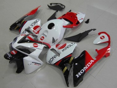 Carenados Moto Honda CBR600RR 2005-2006 - Blanco Rojo Negro Brillante Konica Minolta
