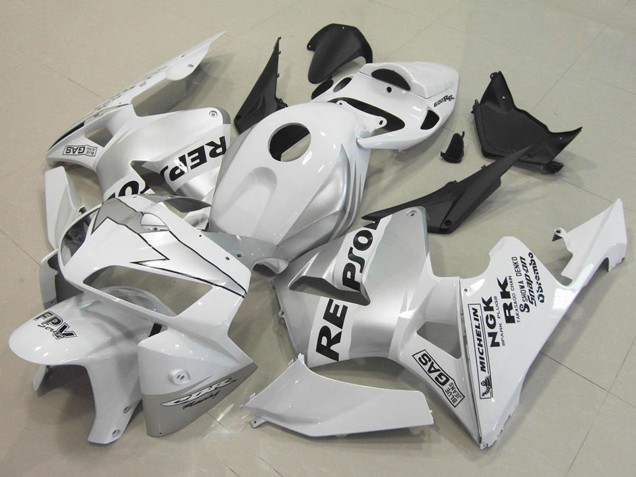 Carenados Moto Honda CBR600RR 2005-2006 - Blanco Plata Negro Repsol