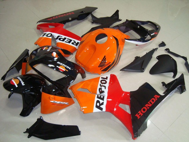 Kits Carenado Moto Honda CBR600RR 2005-2006 - Naranja Blanco Rojo Negro Brillante Repsol