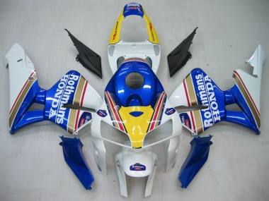 Carenados Moto Honda CBR600RR 2005-2006 - Azul Blanco Amarillo Rothmans