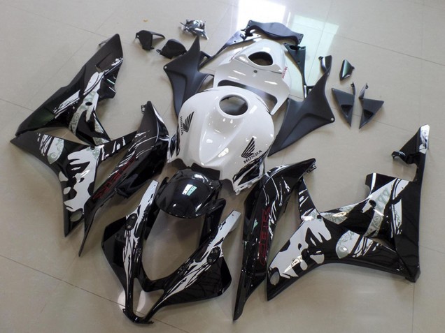 Carenados Moto Honda CBR600RR 2007-2008 - Blanco Negro Brillante Leyla