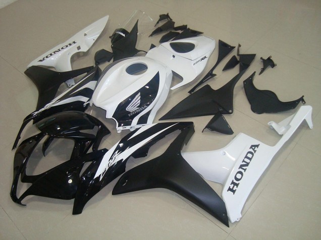 Carenados Moto Honda CBR600RR 2007-2008 - Blanco Negro Brillante Negro Mate