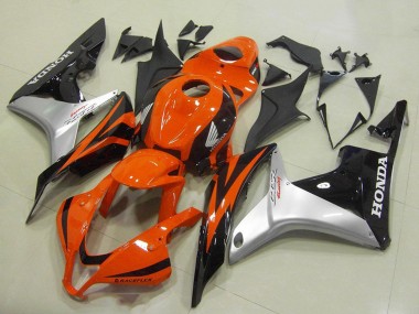 Carenado Moto Honda CBR600RR 2007-2008 - Plata Naranja Negro Brillante