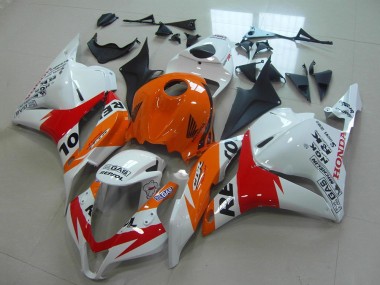 Kit Carenados Moto Honda CBR600RR 2009-2012 - Naranja Blanco Rojo Negro Brillante Repsol