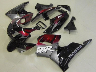 Carenados Moto Honda CBR900RR 893 1996-1997 - Plata Rojo Granate Negro Brillante