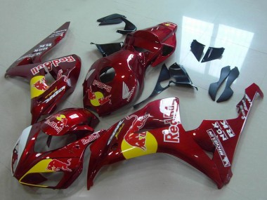 Carenados Moto Honda CBR1000RR 2006-2007 - Rojo Amarillo Blanco Rojo Bull