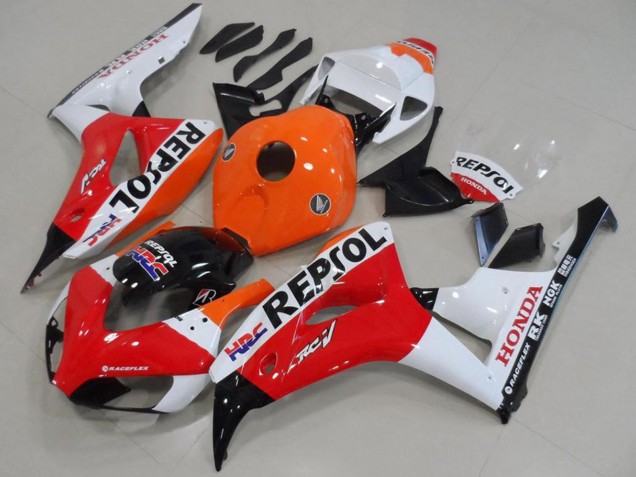 Carenado Moto Honda CBR1000RR 2006-2007 - Naranja Blanco Rojo Negro Brillante Repsol HRC