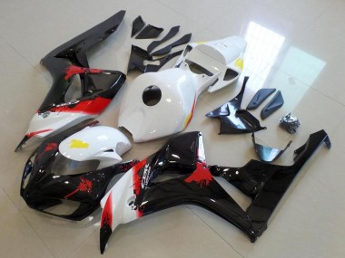 Carenado Moto Honda CBR1000RR 2006-2007 - Blanco Rojo Negro Brillante