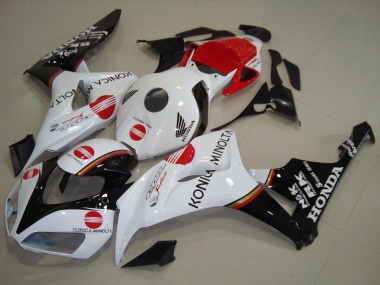 Carenado Moto Honda CBR1000RR 2006-2007 - Blanco Rojo Negro Brillante Konica Minolta