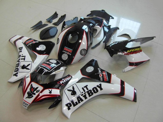 Carenados Moto Honda CBR1000RR 2008-2011 - Blanco Rojo Negro Brillante Playboy