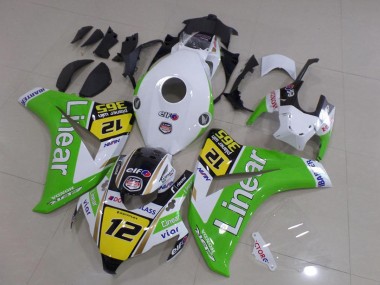 Carenados Moto Honda CBR1000RR 2008-2011 - Blanco Verde Amarillo Negro Brillante Líneaar 12