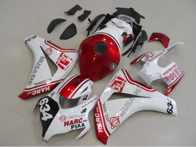 Carenados Moto Honda CBR1000RR 2008-2011 - Blanco Rojo Negro HARC Pro PIAA 634