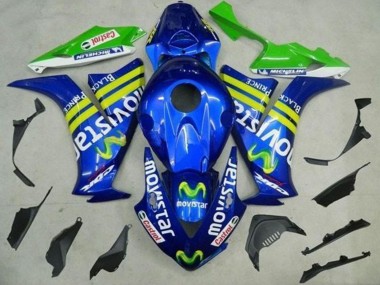 Carenados Moto Honda CBR1000RR 2012-2016 - Azul Amarillo Verde MoviStar Castrol