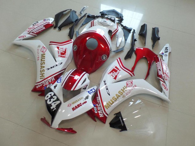 Carenados Moto Honda CBR1000RR 2012-2016 - Blanco Rojo Musashi 634