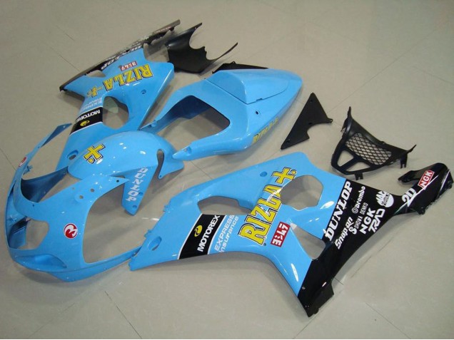 Carenados Moto Suzuki GSXR 1000 2000-2002 - Azul Claro Amarillo Negro Rizla