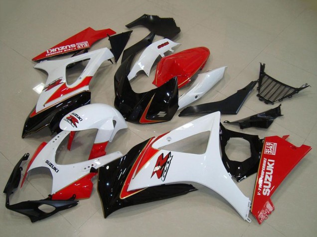 Kits Carenado Moto Suzuki GSXR 1000 2007-2008 - Blanco Rojo Negro