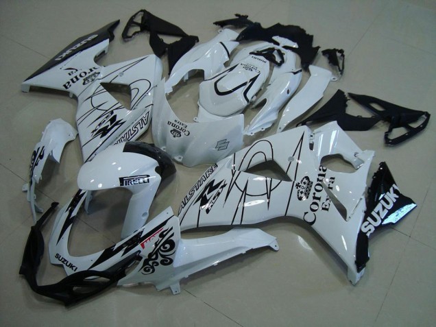Carenados Moto Suzuki GSXR 1000 2009-2016 - Blanco Negro Corona