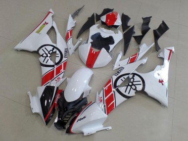 Kit Carenados Moto Yamaha YZF R6 2008-2016 - Blanco Rojo Negro Brillante