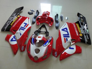 Carenados Moto Ducati 749 999 2003-2004 - Blanco Rojo Azul Negro Brillante Fila