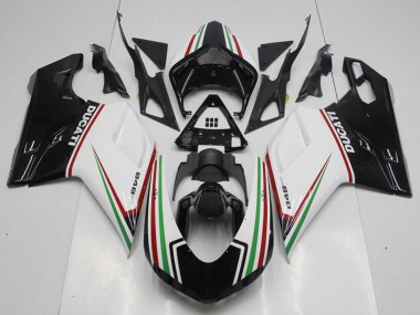 Kits Carenado Moto Ducati 848 2007-2014 - Blanco Rojo Verde Negro Brillante