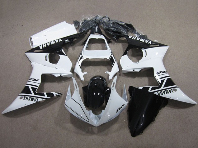Kits Carenados Moto Yamaha YZF R6 2003-2004 - Blanco Negro Brillante