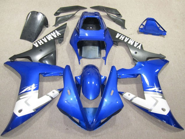 Carenados Moto Yamaha YZF R1 2002-2003 - Azul Blanco Negro Mate