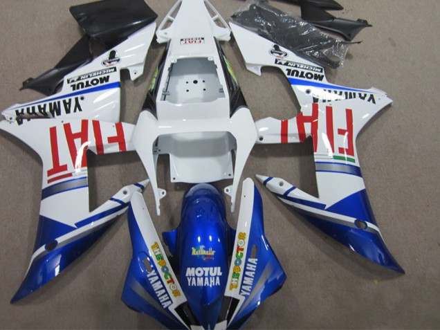 Carenado Moto Yamaha YZF R1 2002-2003 - Blanco Azul Rojo Motul Fiat