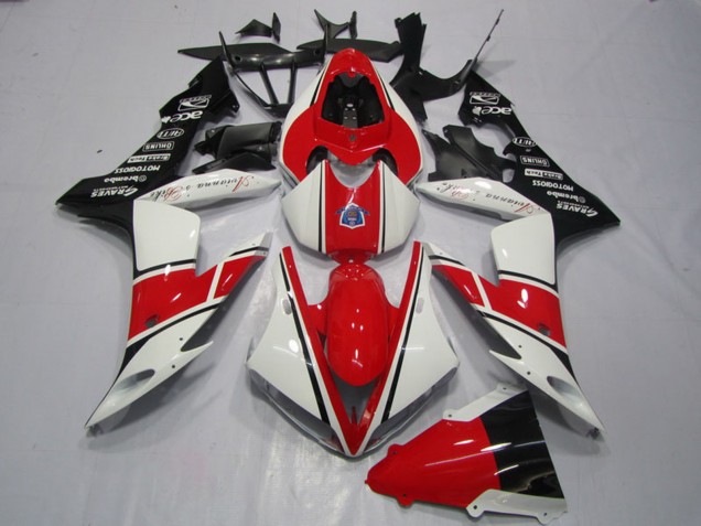 Carenado Moto Yamaha YZF R1 2004-2006 - Blanco Rojo Negro