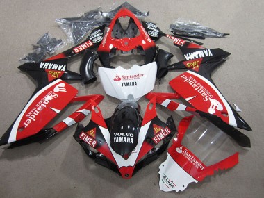 Carenados Moto Yamaha YZF R1 2007-2008 - Rojo Blanco Negro Volvo Santander Fimer